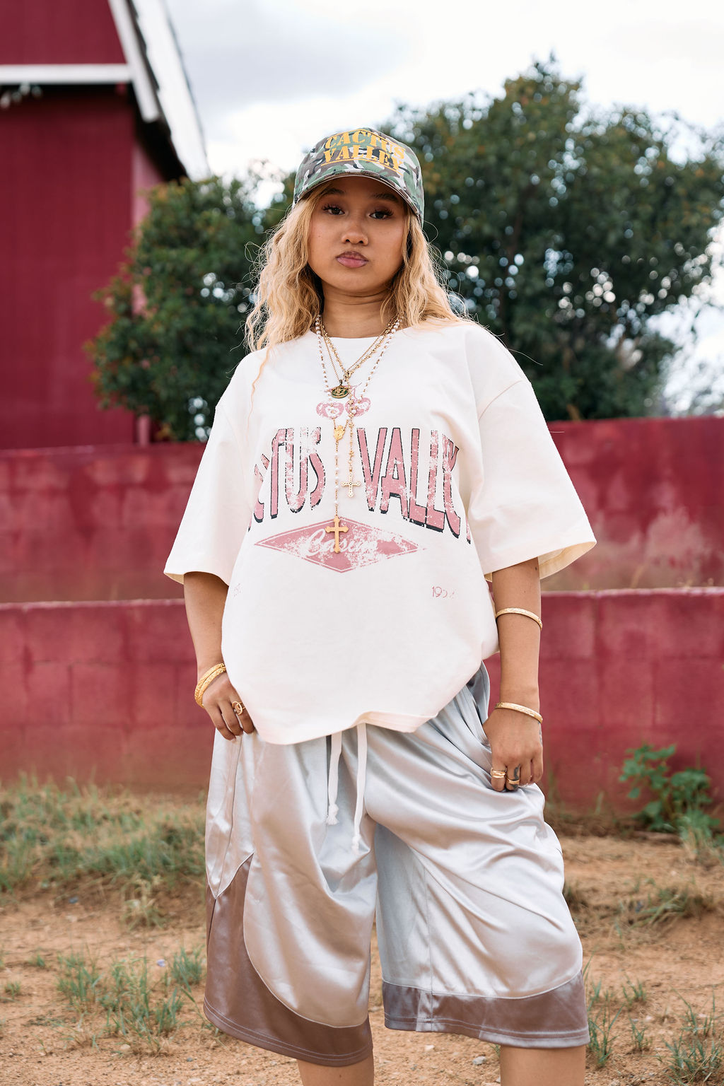 CHERRY TEE - WHITE