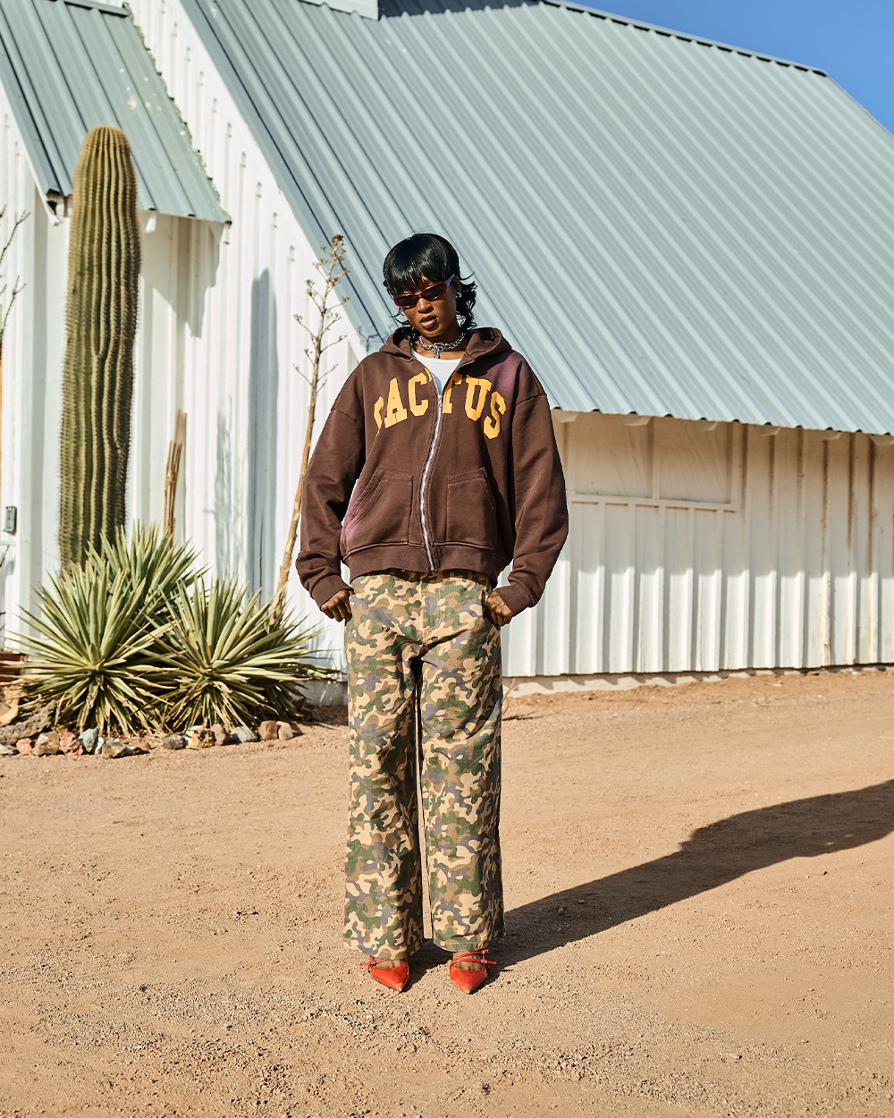 Crooked Cactus Zip Hoodie
