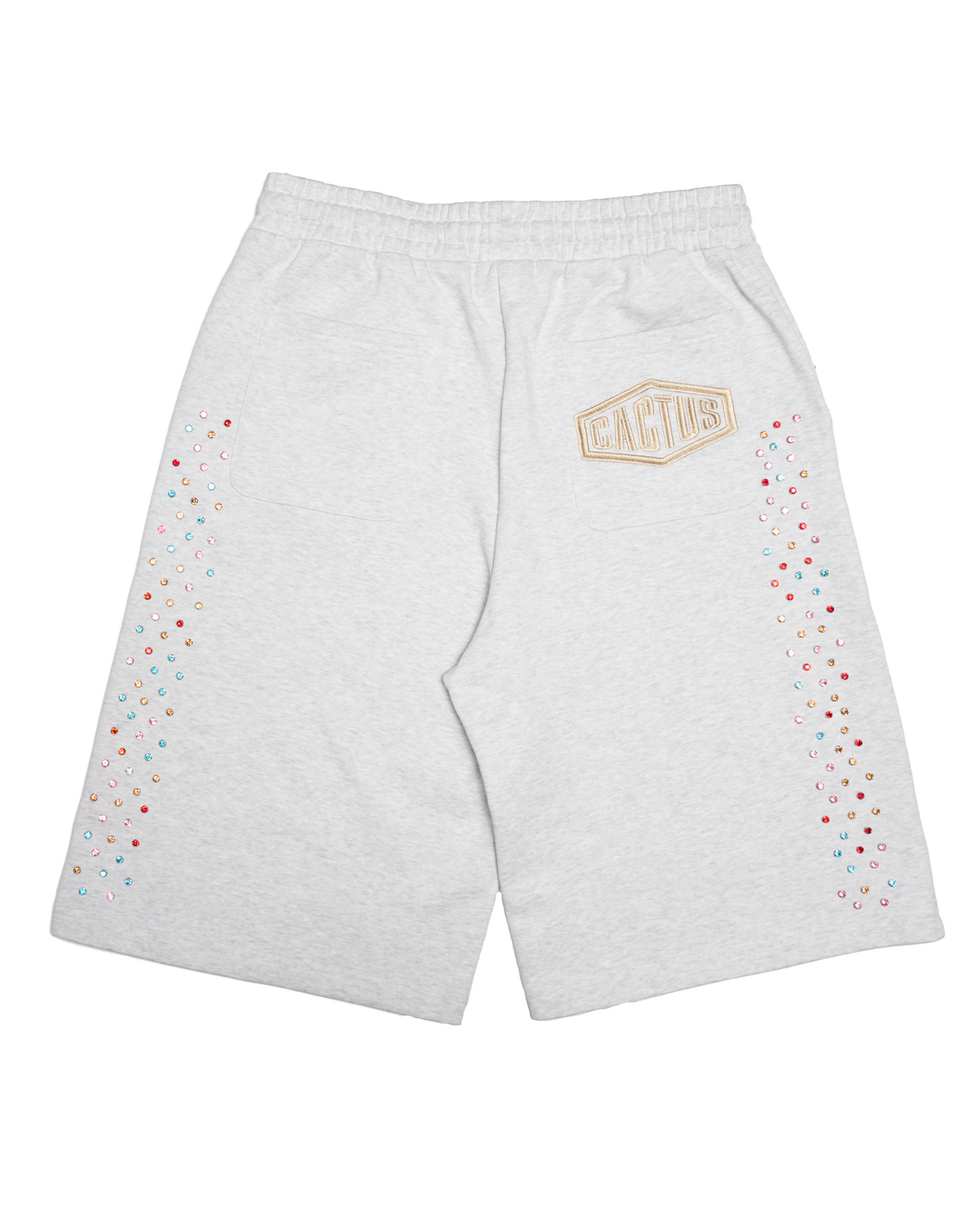 Crystal Cactus Sweat Shorts - Grey