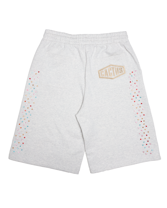 Crystal Cactus Sweat Shorts - Grey