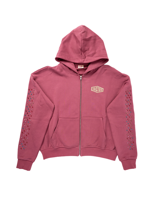 Crystal Cactus Zip Hoodie