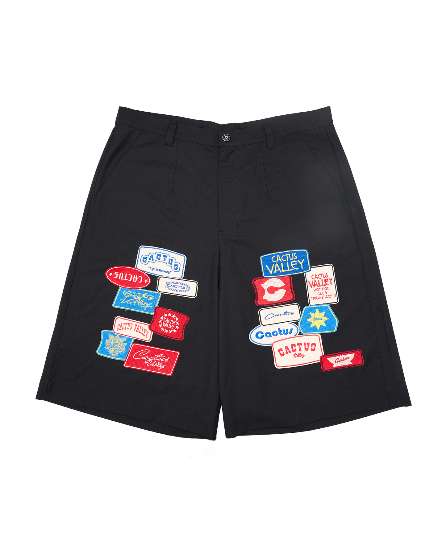 Pleated Roadside Shorts - Black