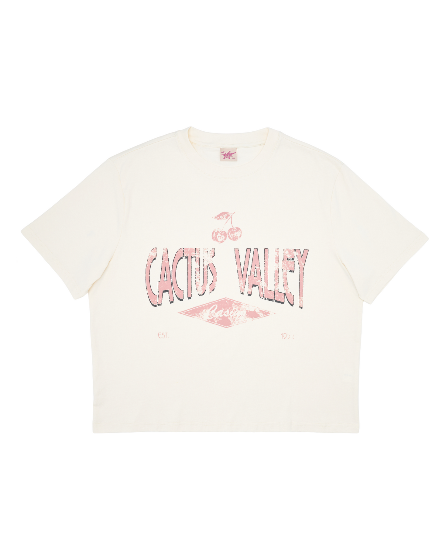 CHERRY TEE - WHITE