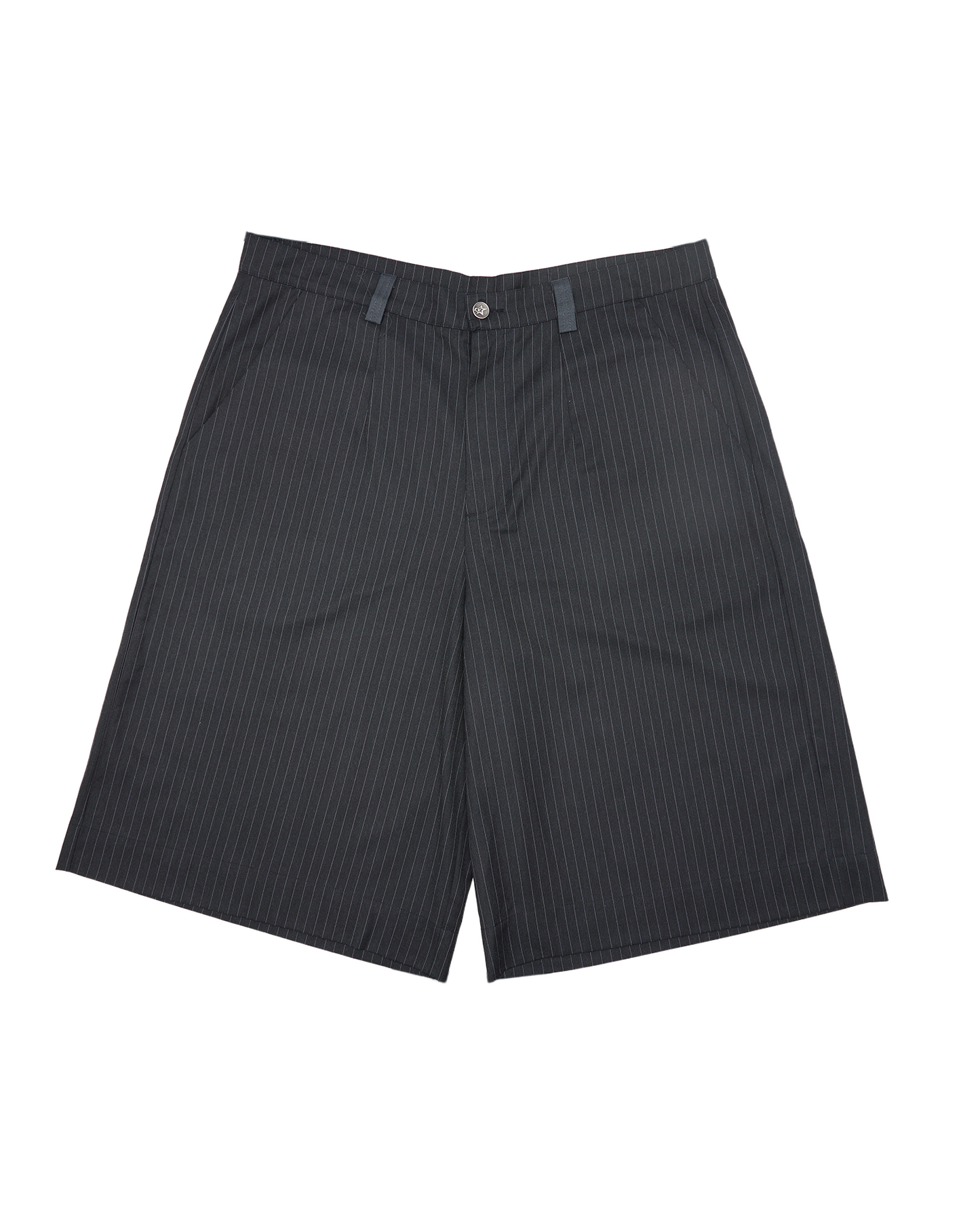 Pleated Pinstripe Shorts