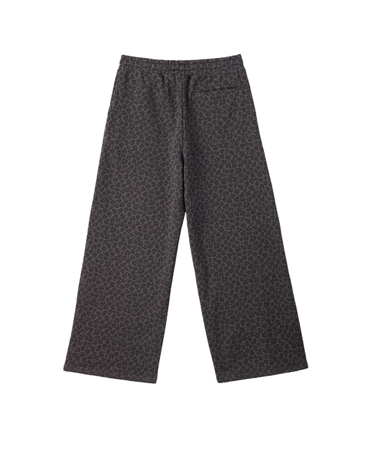 Leopard Art Sweat Pants - Black