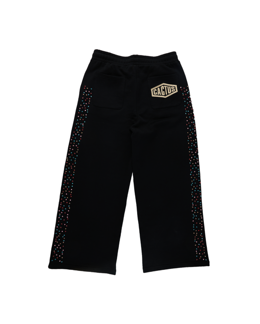 Crystal Cactus Sweats - Black
