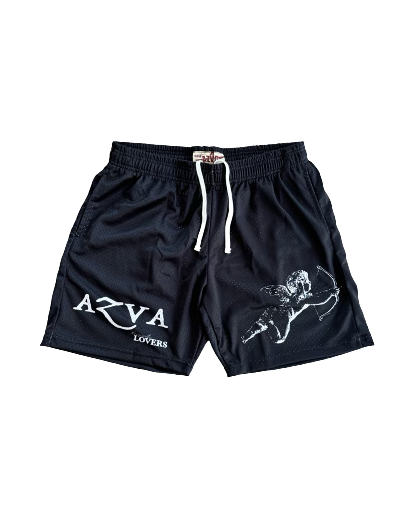 Black Cupid Mesh Shorts