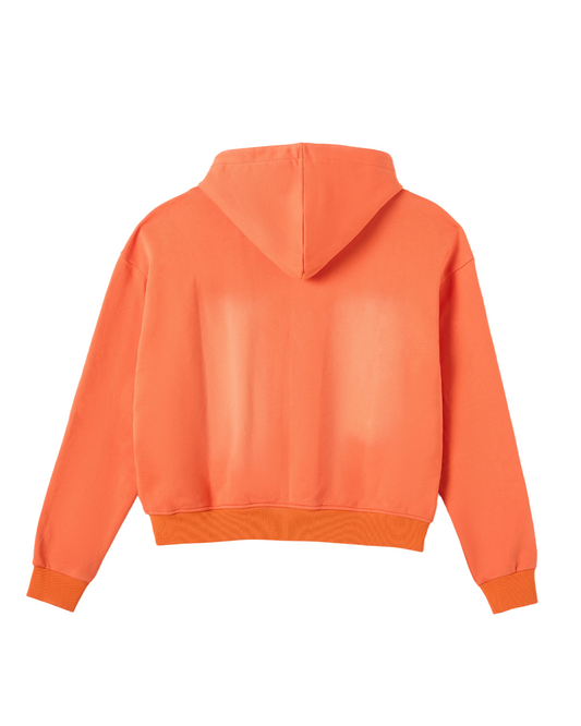 CRYSTAL CACTUS ZIP HOODIE - ORANGE