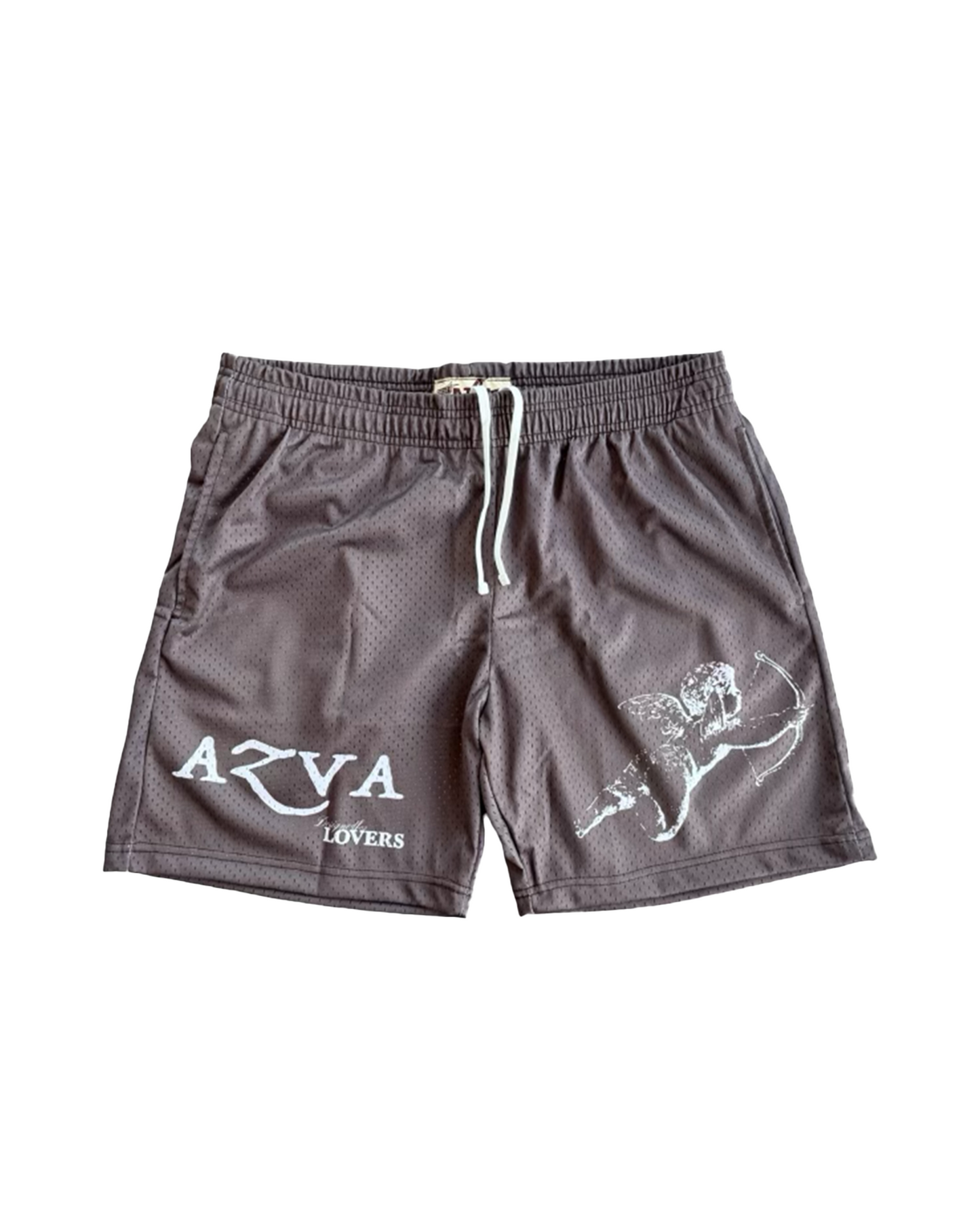 Olive Brown Cupid Mesh Shorts