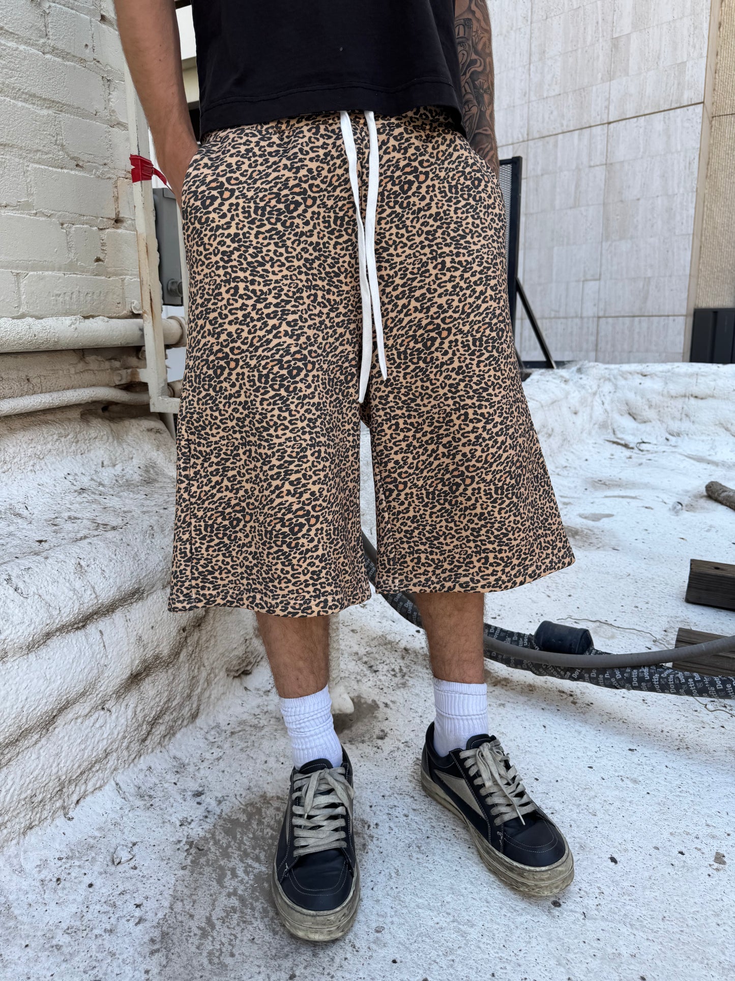 Leopard Sweat Shorts