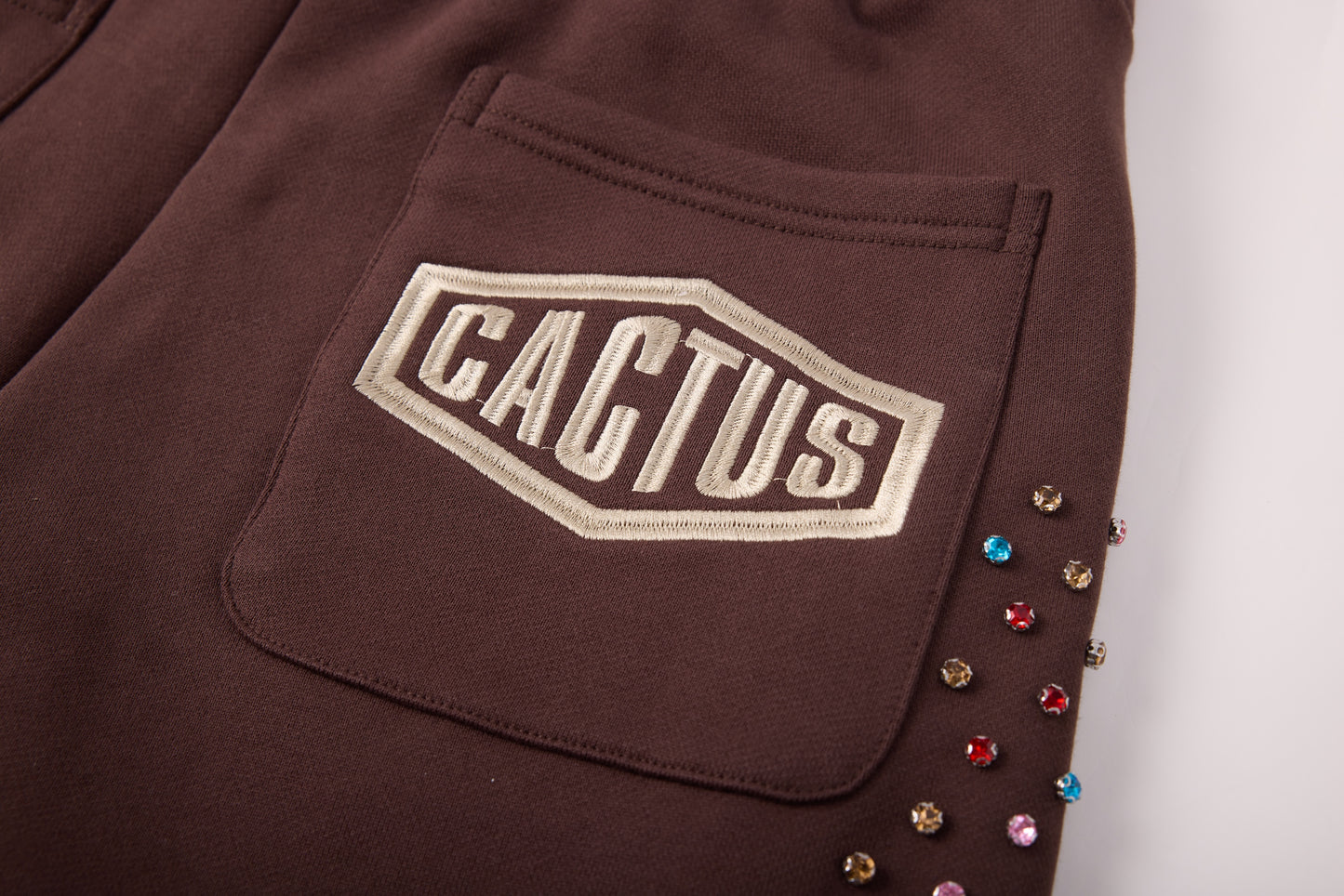 CRYSTAL CACTUS SWEATS - BROWN