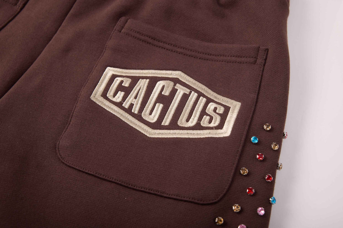 CRYSTAL CACTUS SWEATS - BROWN