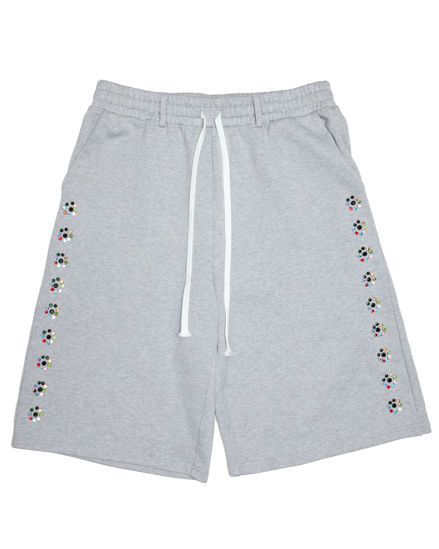 Crystal Blossom Sweat Shorts - Grey
