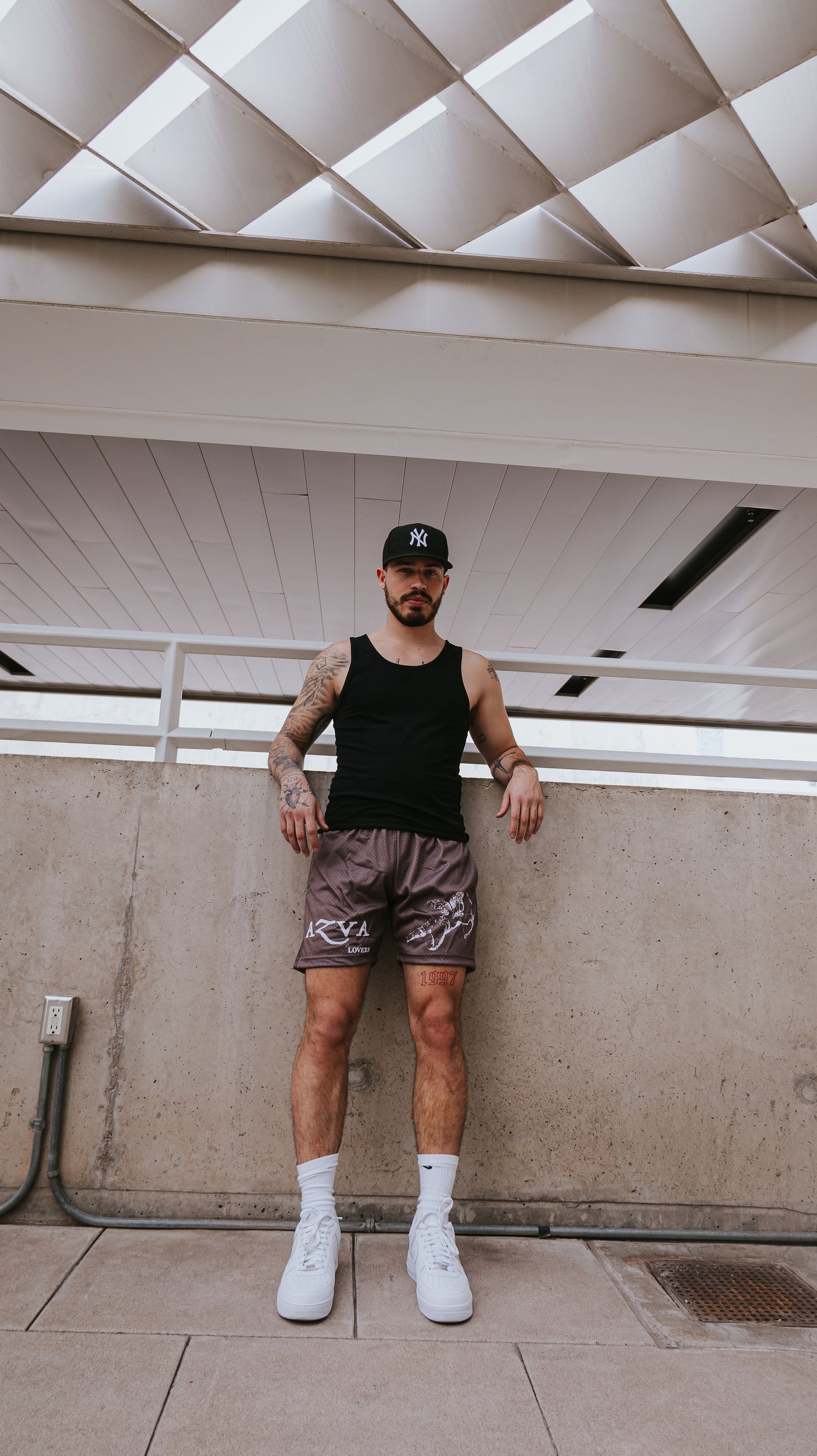 Olive Brown Cupid Mesh Shorts