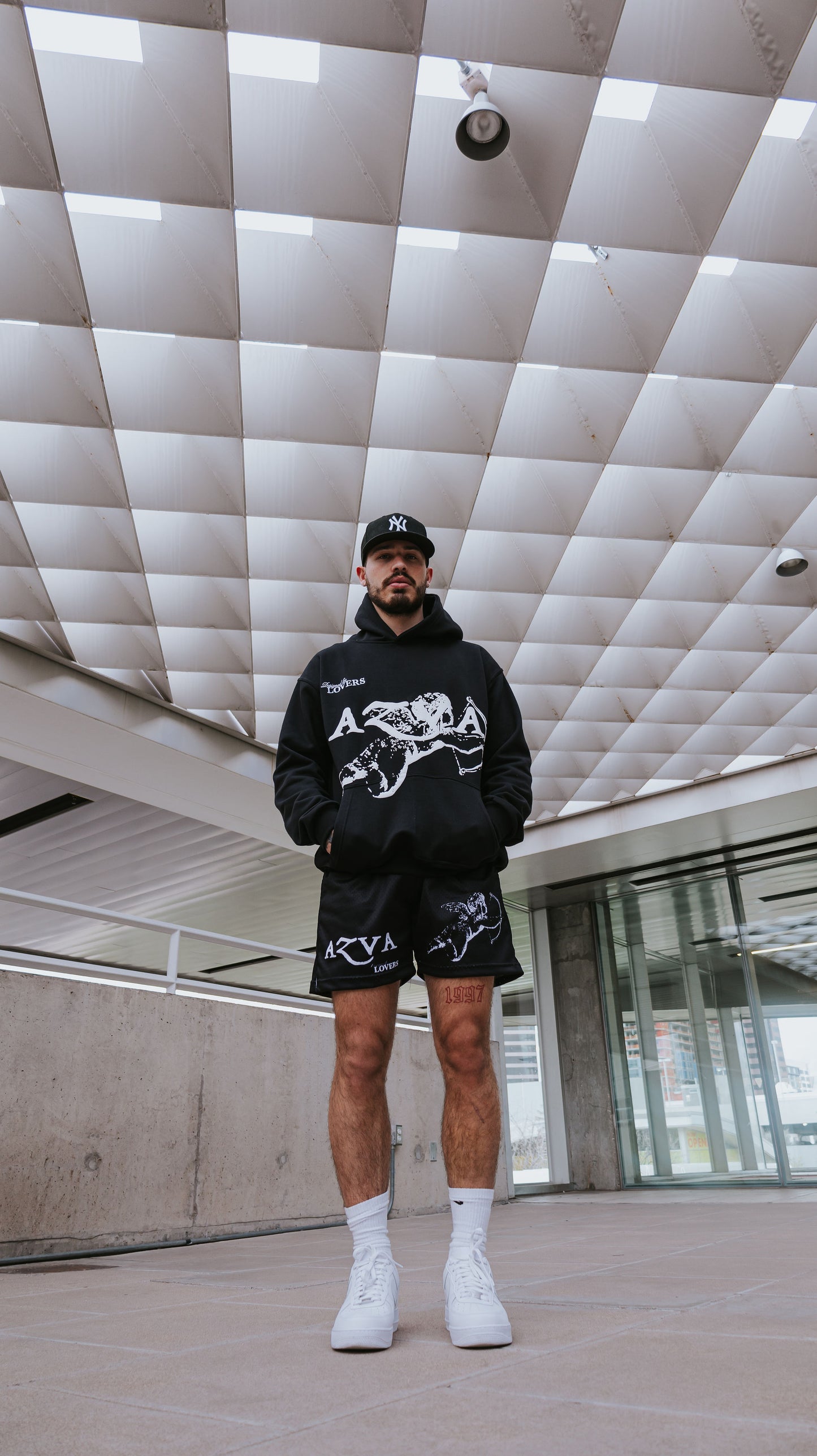 Black Cupid Mesh Shorts