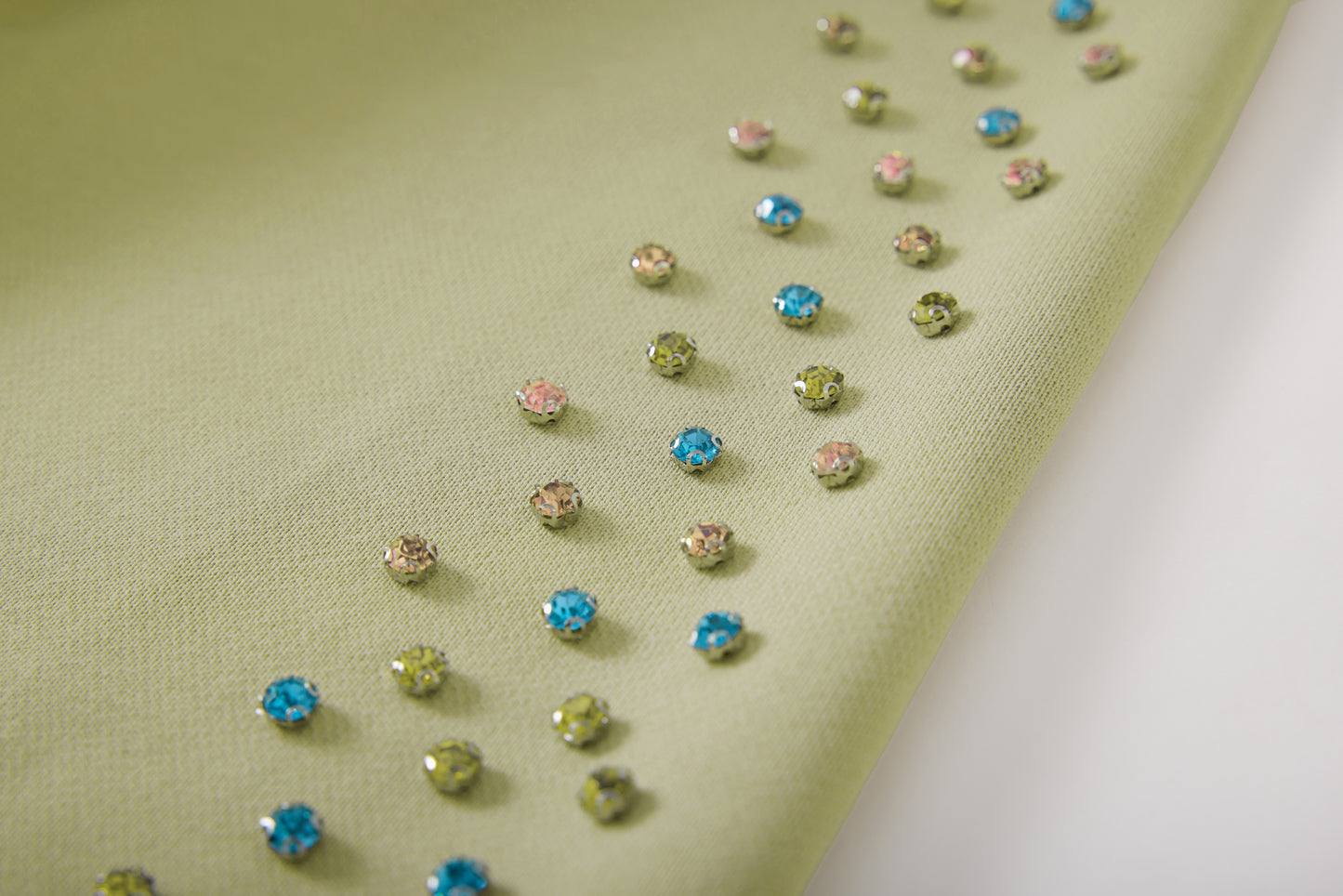 CRYSTAL CACTUS ZIP HOODIE - BEIGE