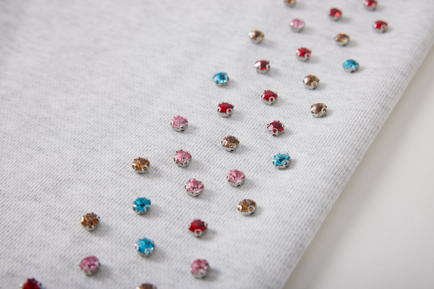 Crystal Cactus Zip Hoodie - Grey