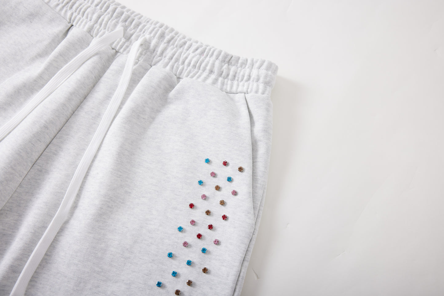 Crystal Cactus Sweat Shorts - Grey