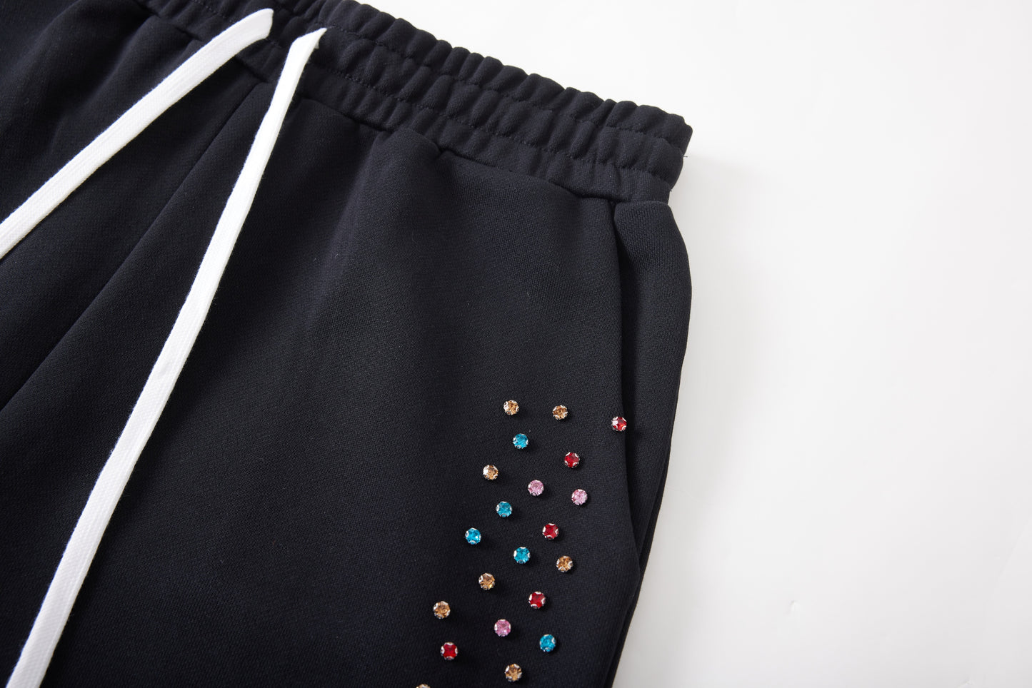 Crystal Cactus Sweat Shorts - Black