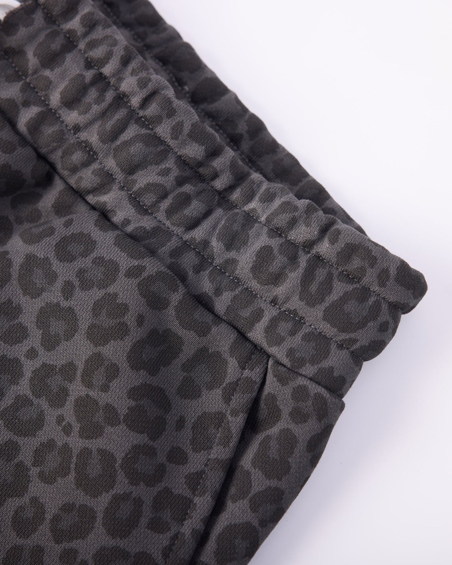 Leopard Art Sweat Pants - Black