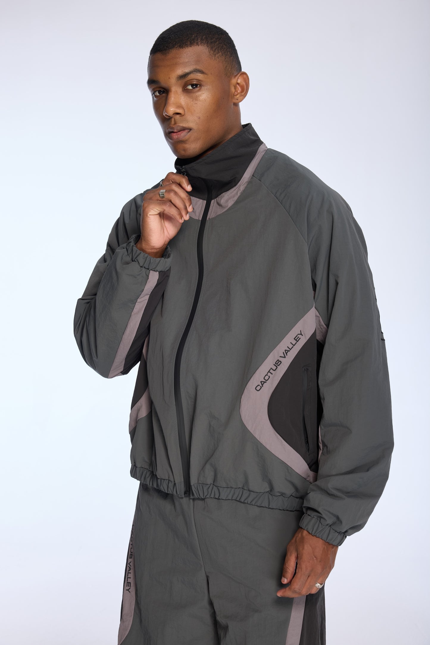 NYLON STEALTH TRACK JACKET