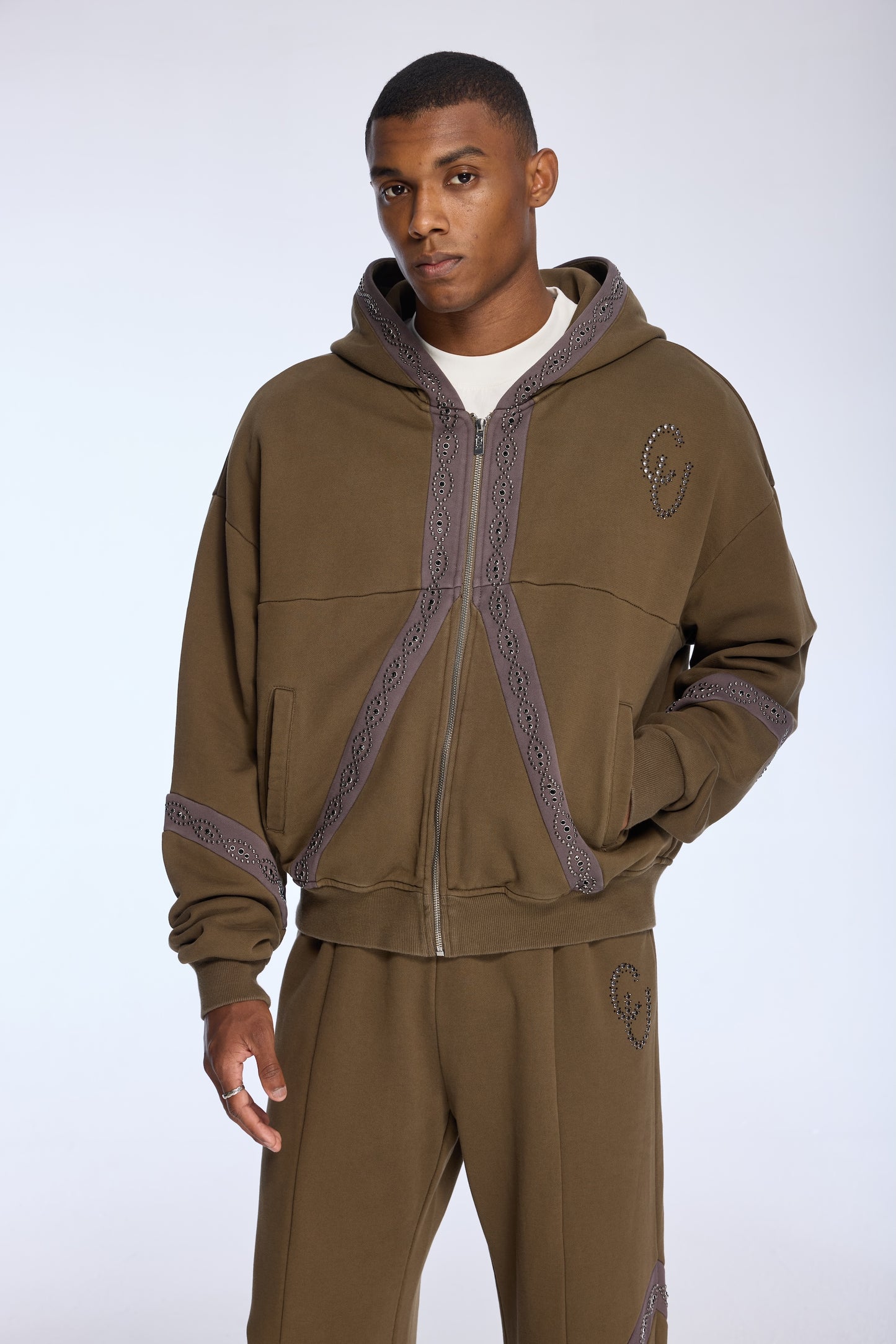 Crystal Cross ZIP UP HOODIE
