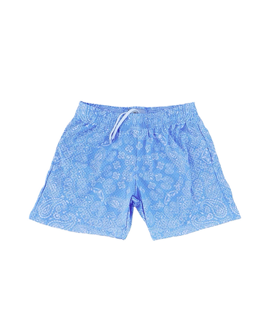UNC Blue Paisley Mesh Shorts