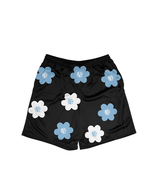 UNC Blue Flower Mesh Shorts