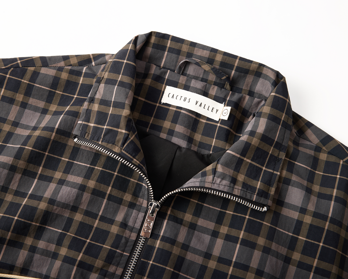 Half Plaid Windbreaker