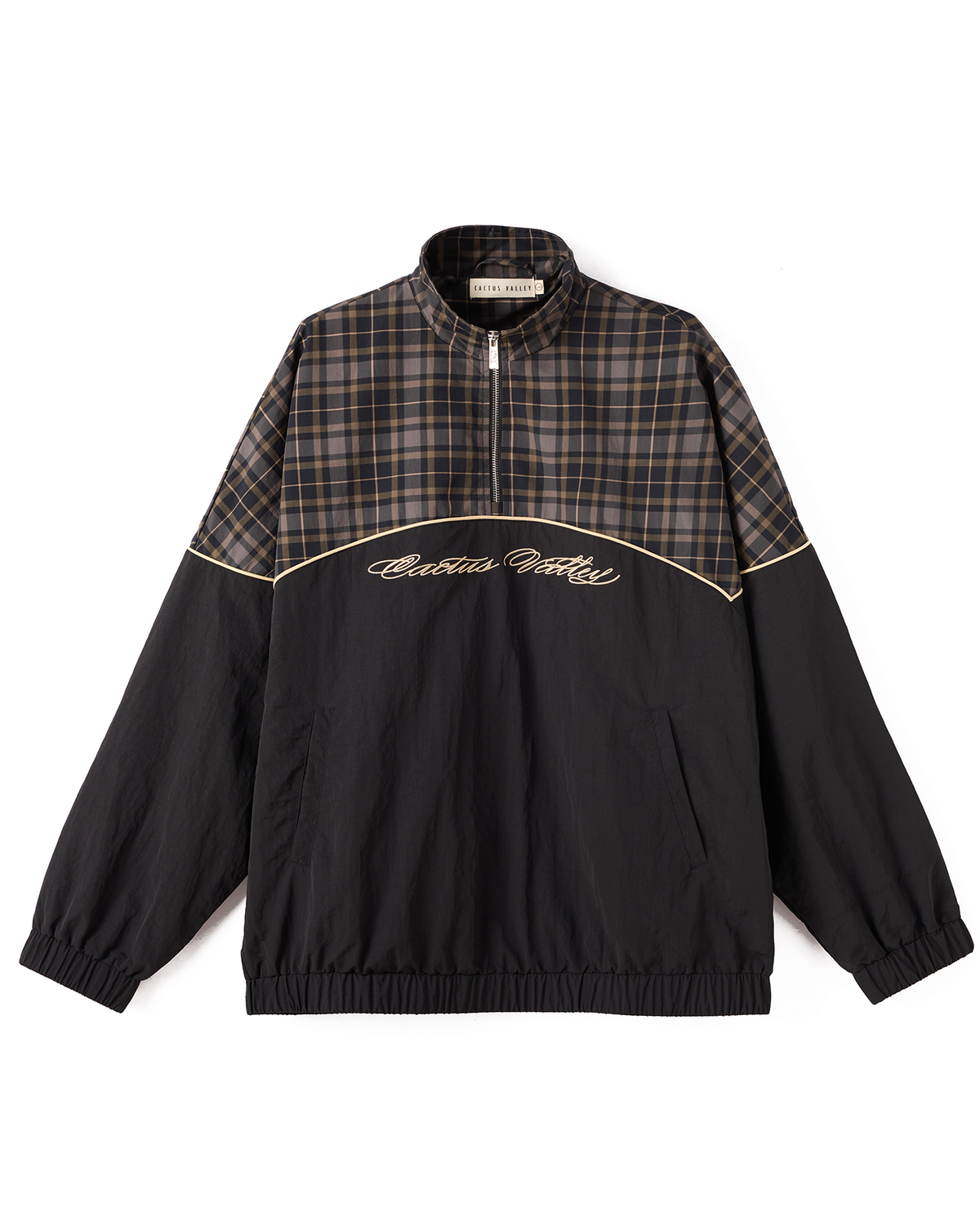 Half Plaid Windbreaker