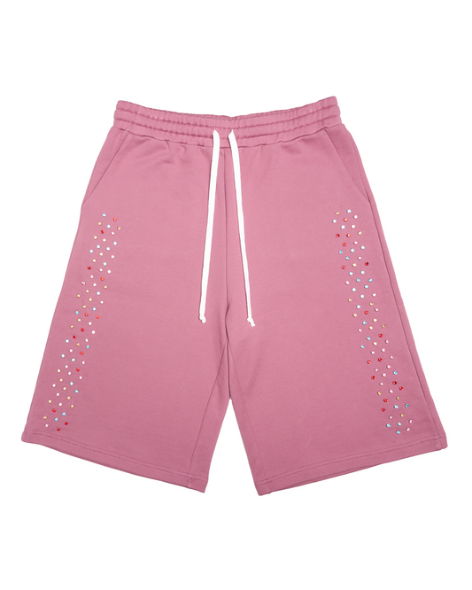 Crystal Cactus Sweat Shorts - Raspberry