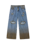 STUDDED RUST DENIM