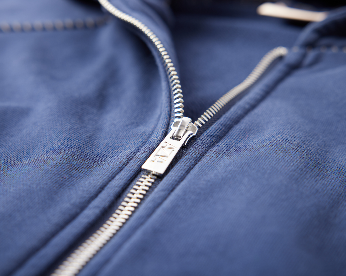 BLANKET STITCH ZIP UP HOODIE