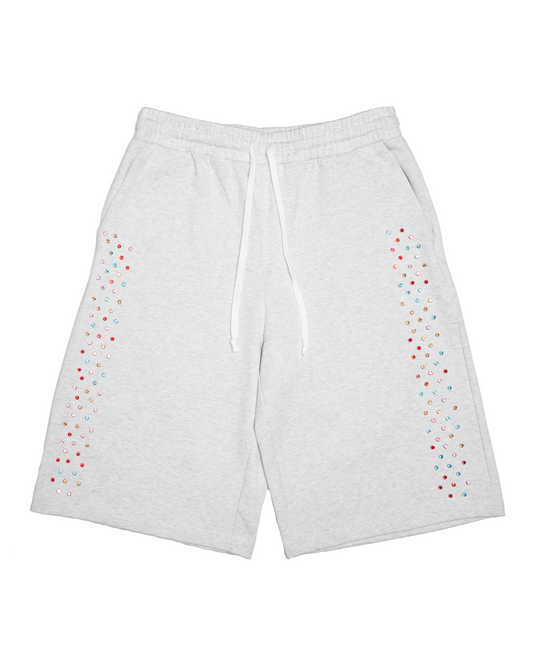 Crystal Cactus Sweat Shorts - Grey