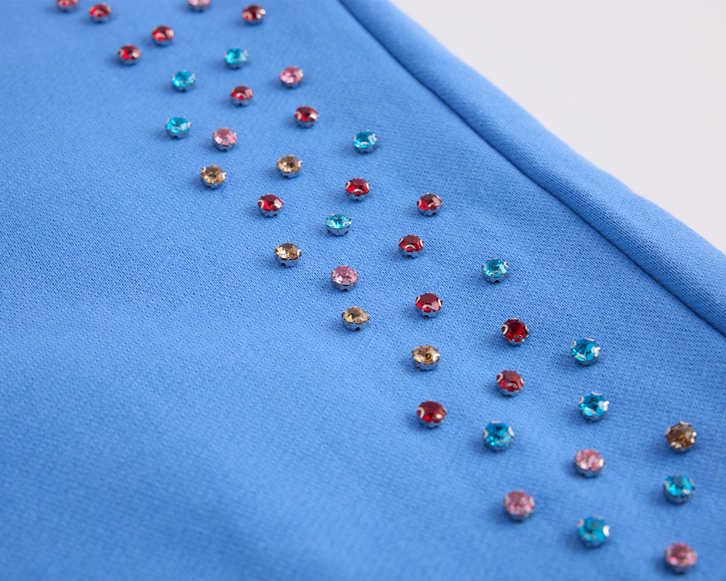 Crystal Cactus Sweat Shorts - Baby Blue