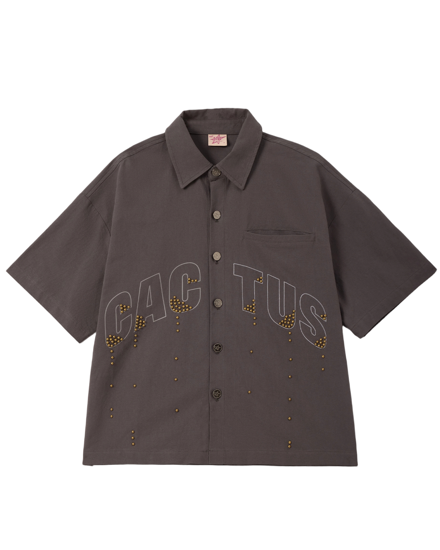 Cactus Stud Drip Button Up