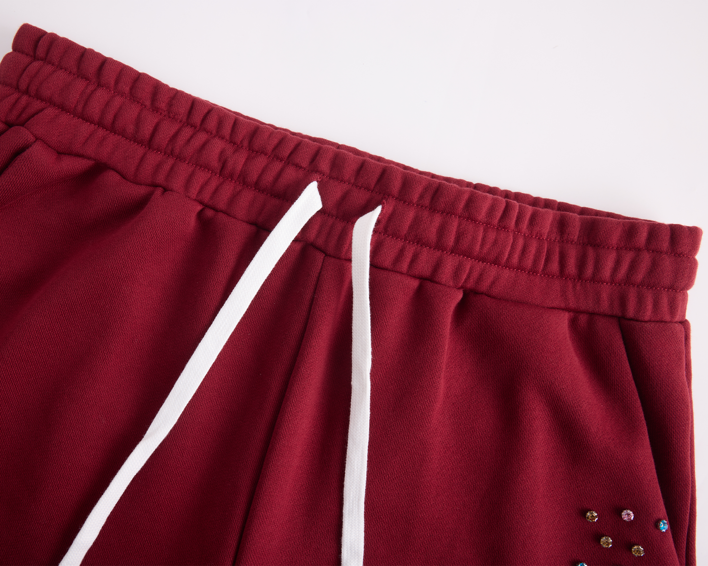 Crystal Cactus Sweat Shorts - Maroon