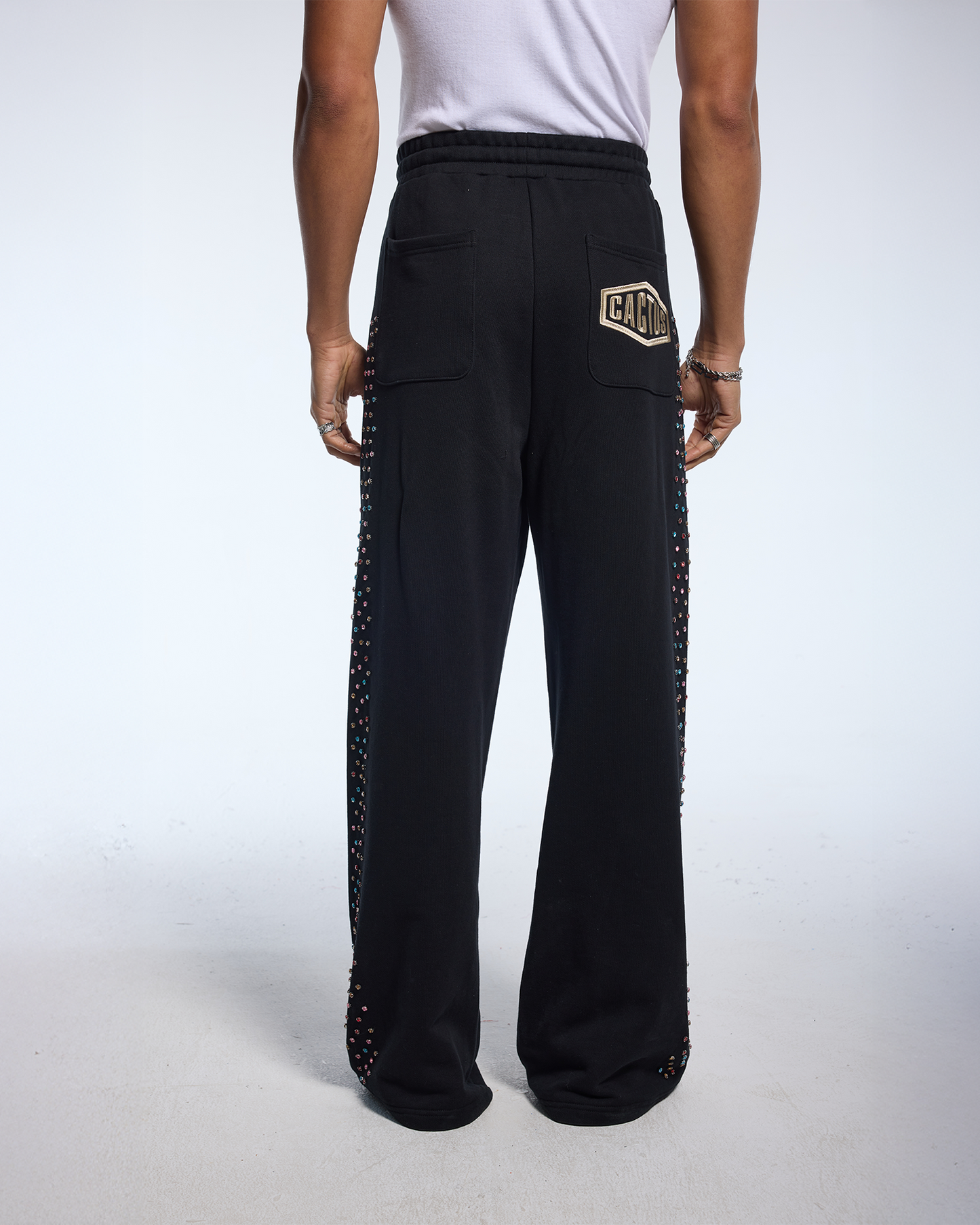Crystal Cactus Sweats - Black