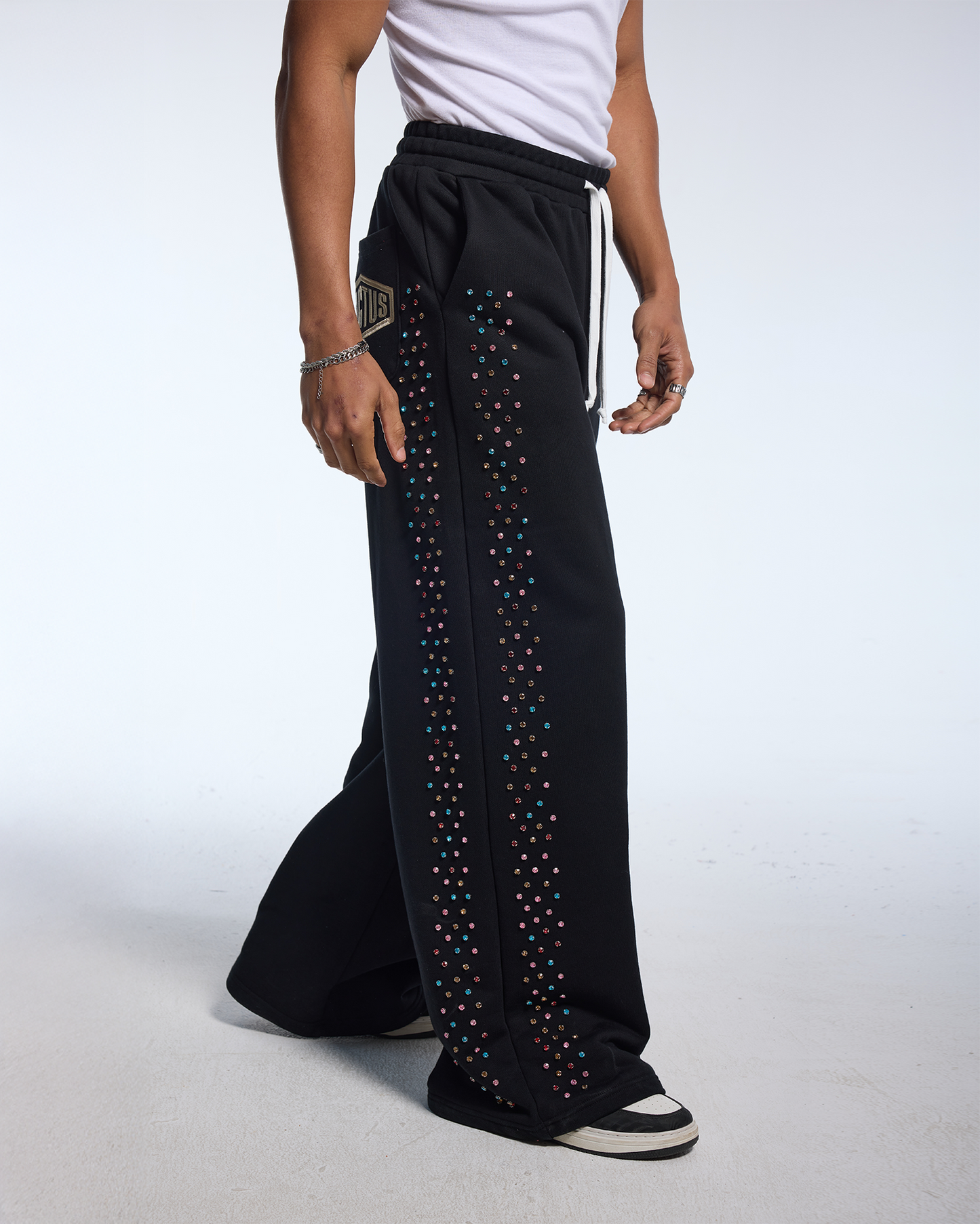 Crystal Cactus Sweats - Black