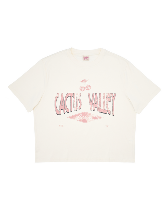 CHERRY TEE - WHITE