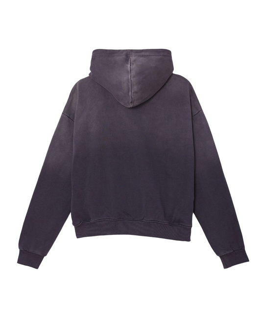 CRYSTAL CACTUS ZIP HOODIE - VINTAGE BLACK