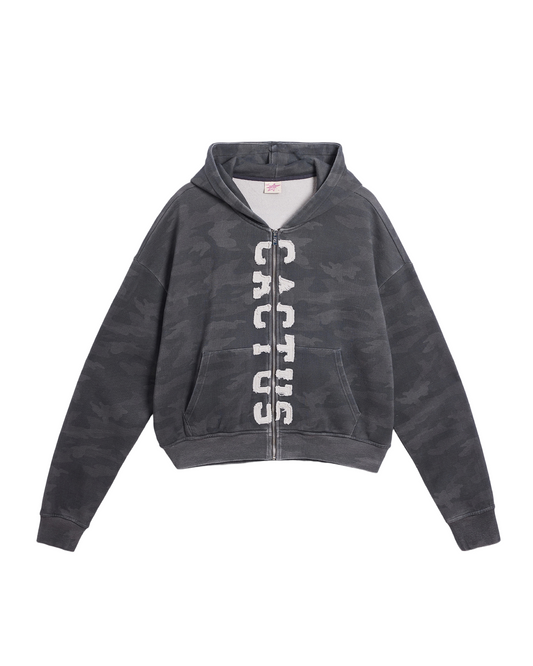 DARK CAMO ZIP UP HOODIE