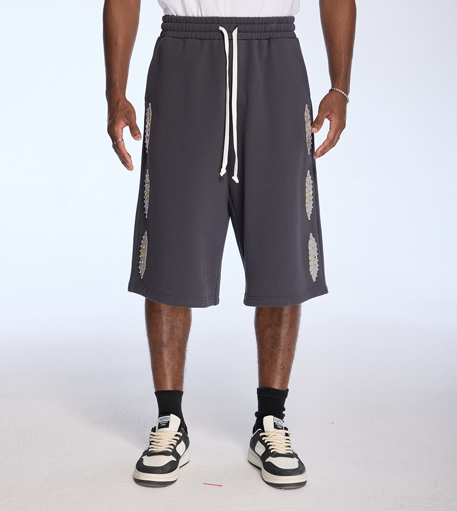 Studded Sweat Shorts