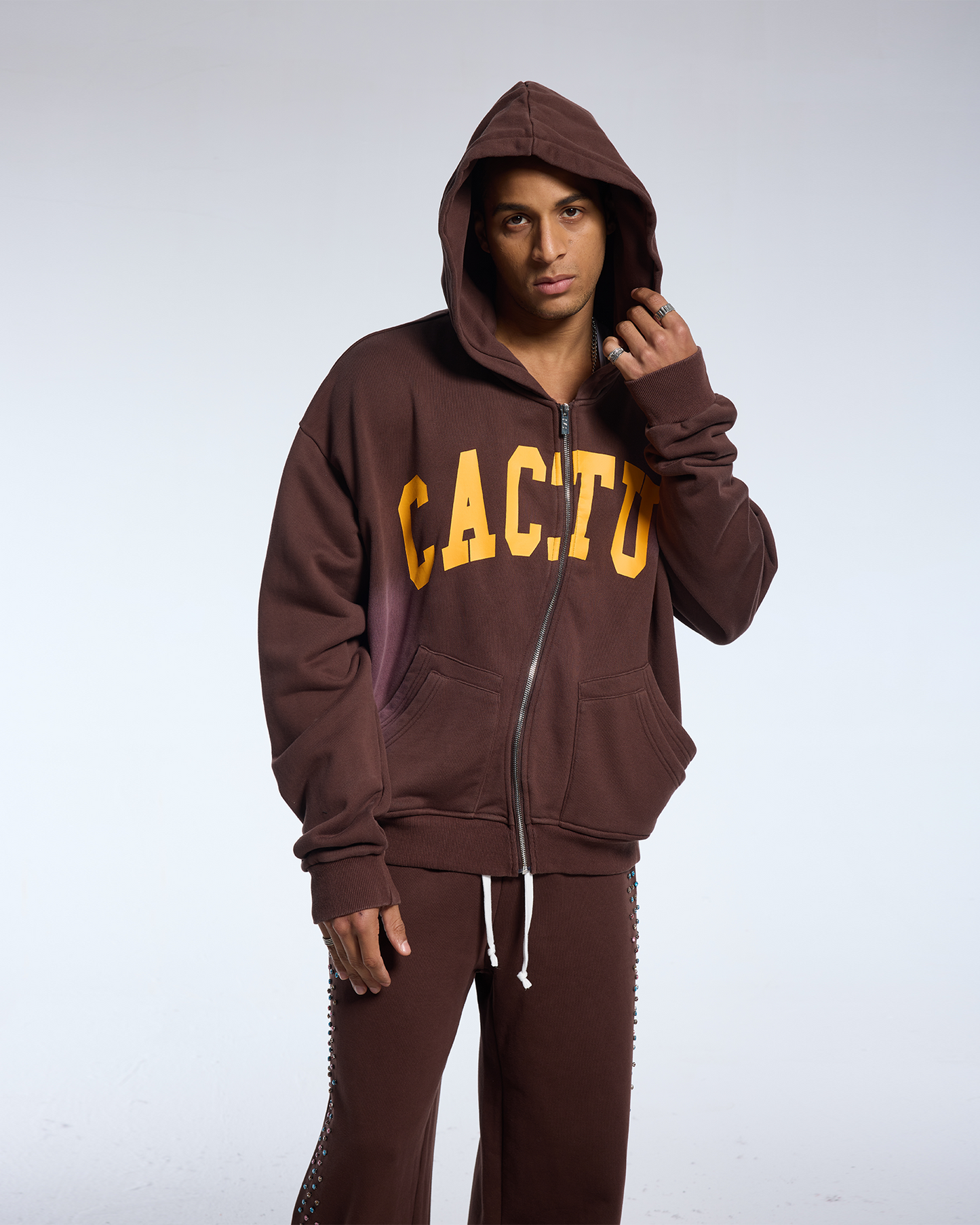 Crooked Cactus Zip Hoodie