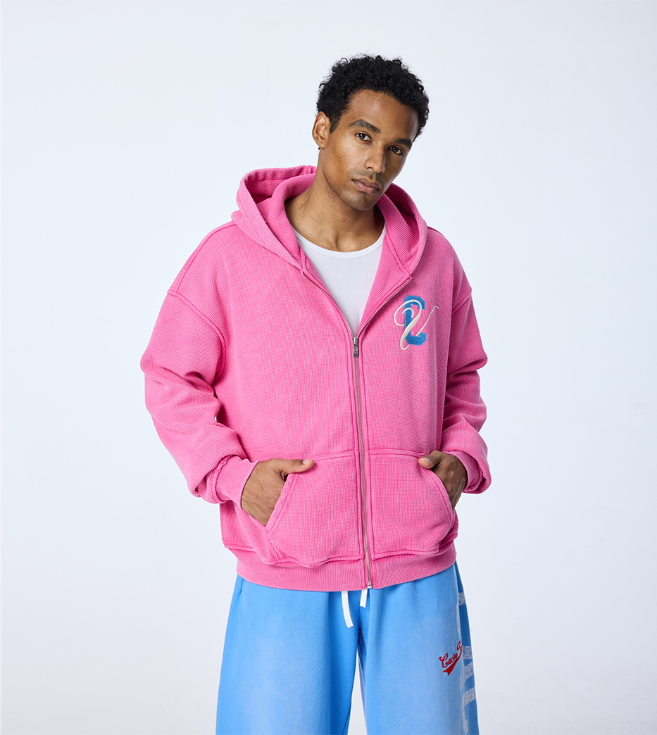 Bubble Gum Zip-Up Hoodie