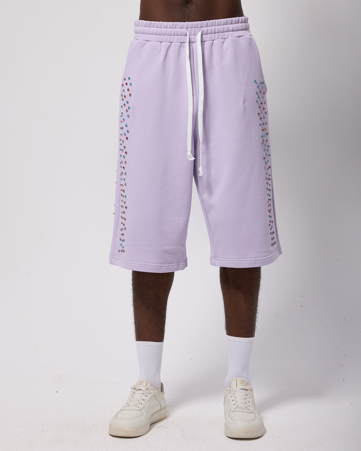 Crystal Cactus Sweat Shorts - Lavender