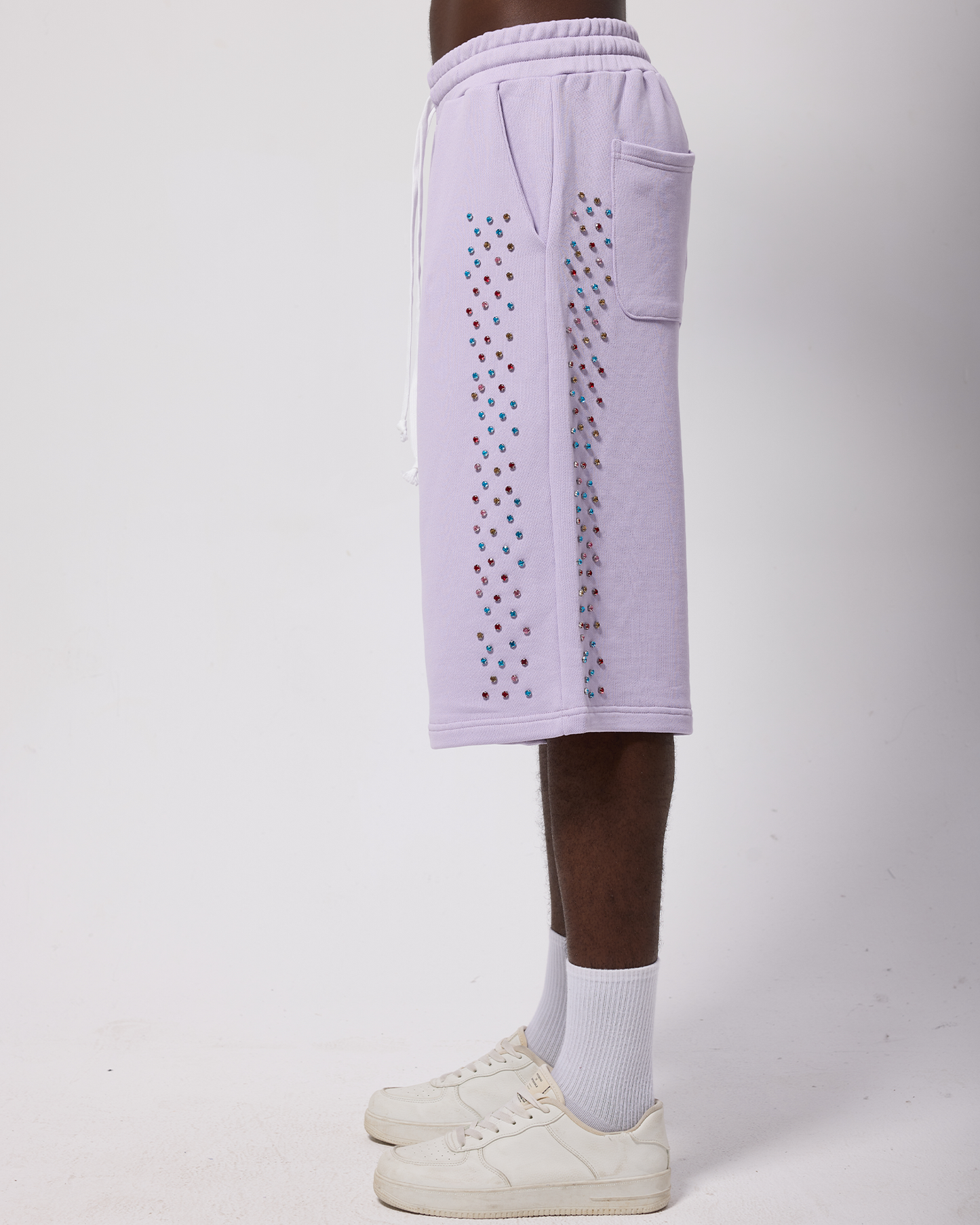 Crystal Cactus Sweat Shorts - Lavender