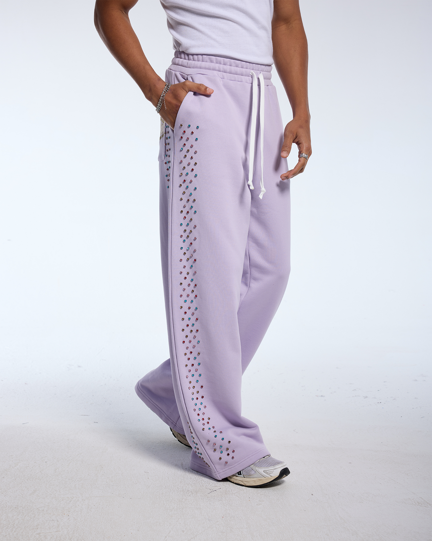 CRYSTAL CACTUS SWEATS - LAVENDER