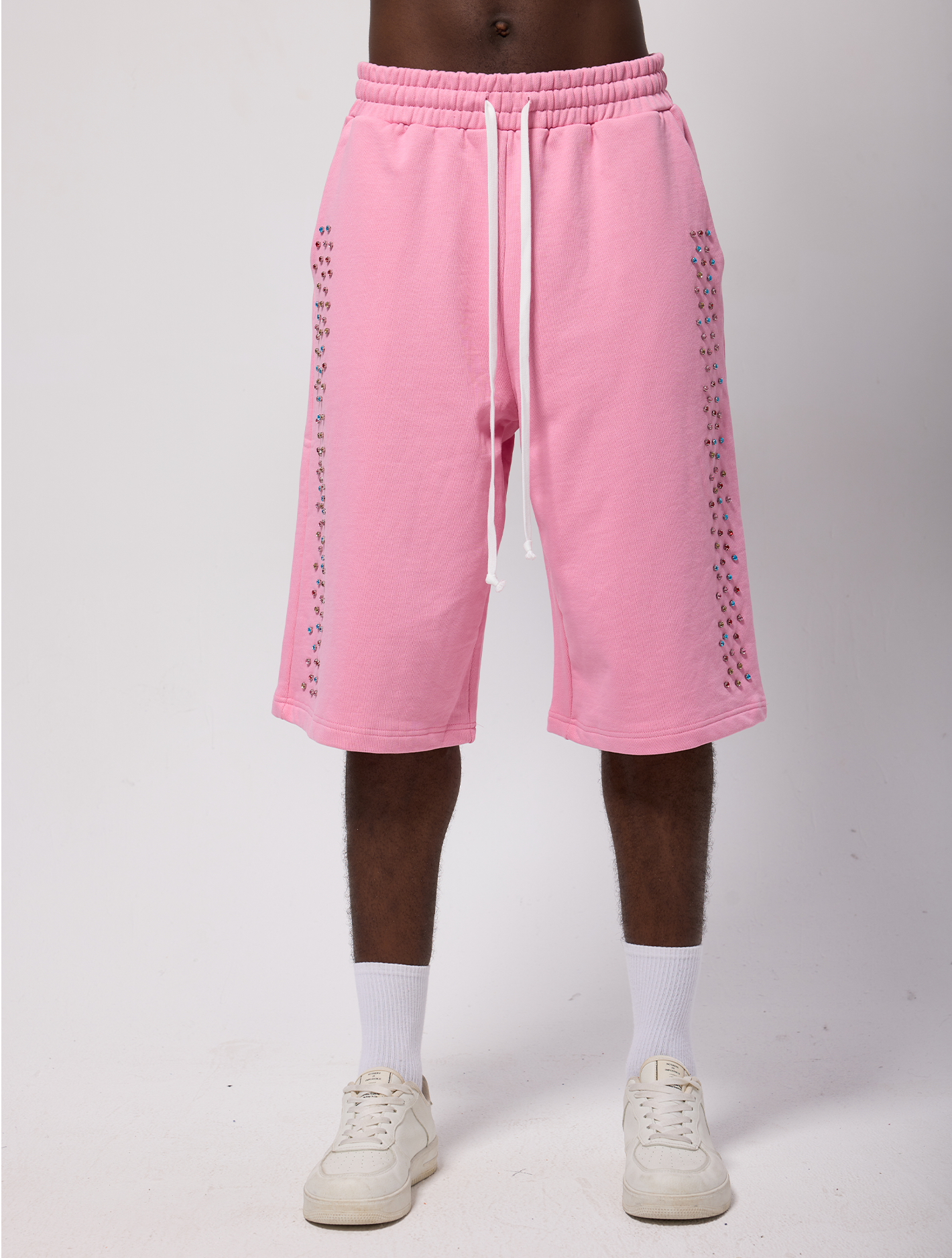 Crystal Cactus Sweat Shorts - Pink
