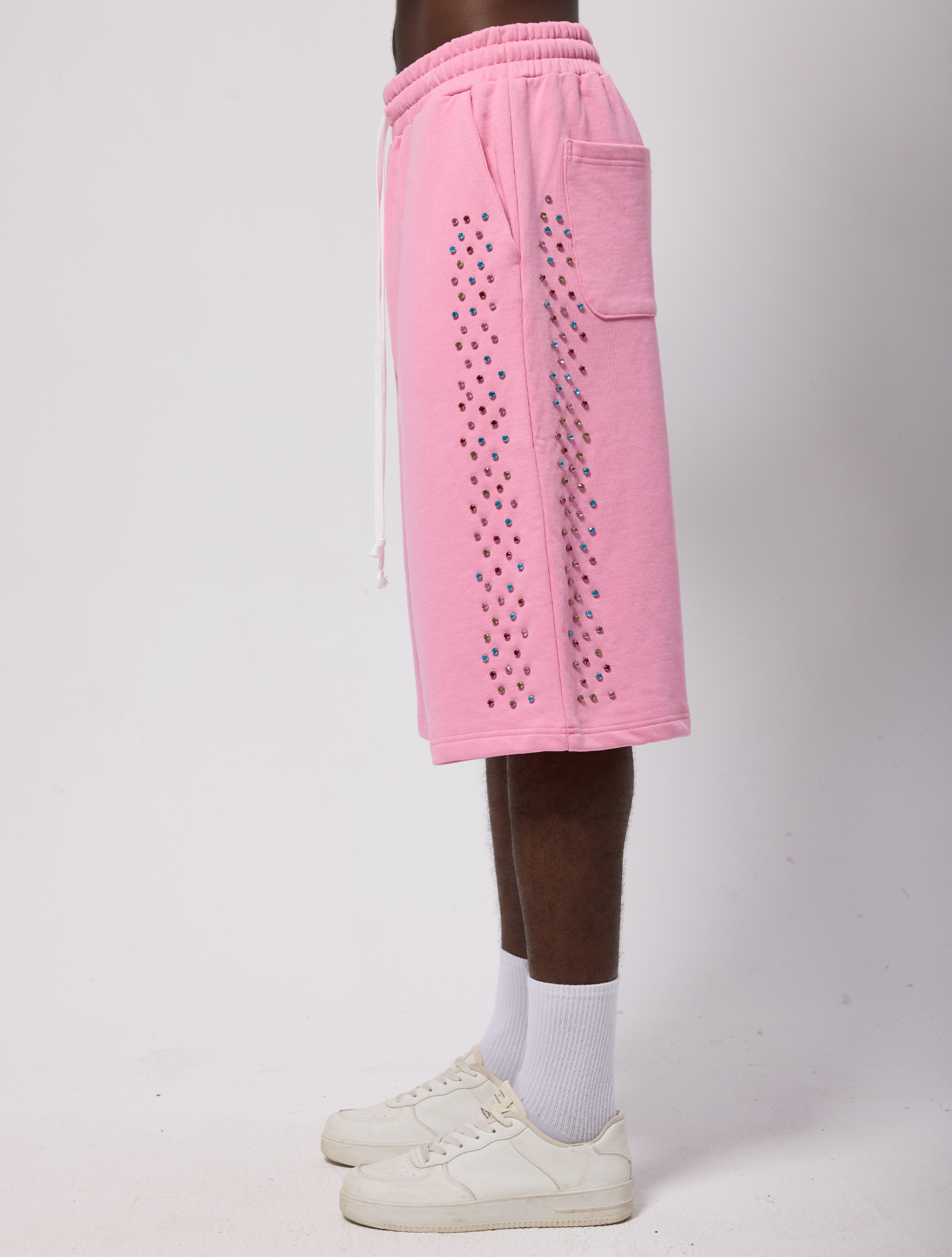Crystal Cactus Sweat Shorts - Pink
